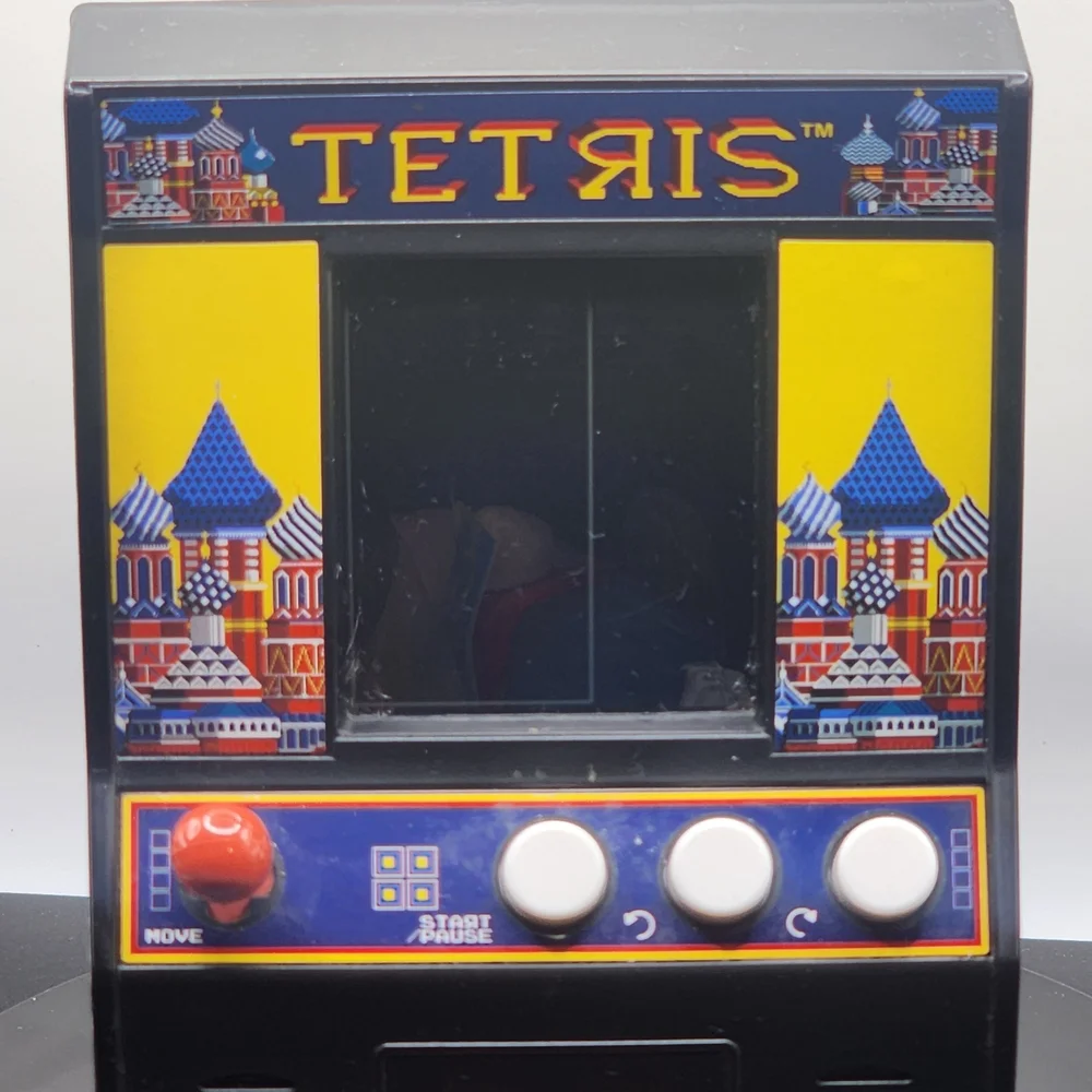 Retro Tetris Handheld Game Console - Black and Yellow